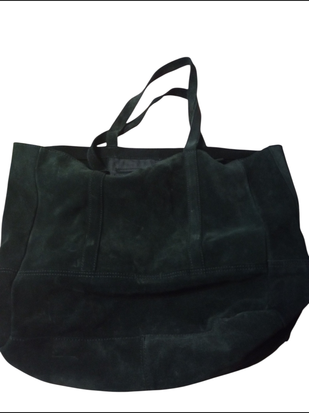 Mango Black Suede Tote Bag